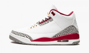 Nike Air Jordan 3 'Cardinal' Miesten Kengät Valkoinen Syvä Keltainen Punainen | 178ENDMTC