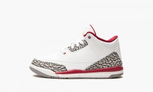 Nike Air Jordan 3 PS 'Cardinal' Lasten Kengät Valkoinen Syvä Keltainen Punainen | 318BQTEFX