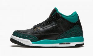 Nike Air Jordan 3 Retro GG Lasten Kengät Mustat Metal Kultaiset Turkoosi | 421VOAQIJ