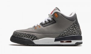 Nike Air Jordan 3 Retro GS 'Cool Grey' Lasten Kengät Hopea Punainen Syvä Harmaat | 187ZOKLVR