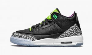 Nike Air Jordan 3 Retro GS 'Electric Green' Lasten Kengät Mustat Valkoinen Vihreä | 340QZFXJV