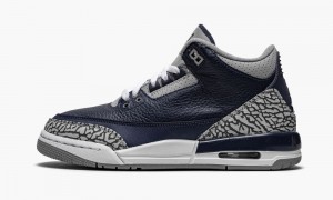 Nike Air Jordan 3 Retro GS 'Georgetown' Lasten Kengät Laivastonsininen Harmaat | 483TLBNQE