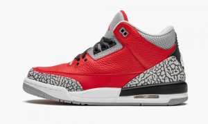 Nike Air Jordan 3 Retro GS 'Red Cement/Unite' Lasten Kengät Punainen Harmaat | 361FCMQSW