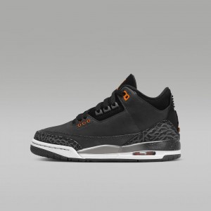 Nike Air Jordan 3 Retro Lasten Kengät Mustat | 419RCTPQE