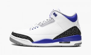 Nike Air Jordan 3 Retro 'Racer Blue' Miesten Kengät Valkoinen Mustat Harmaat | 321RVMNDB