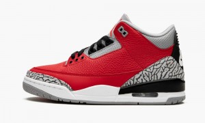 Nike Air Jordan 3 Retro 'Red Cement/Unite' Miesten Kengät Punainen Harmaat Mustat | 951SOUVJY