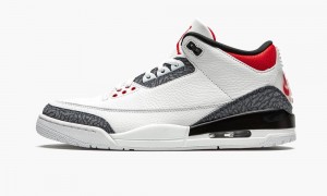 Nike Air Jordan 3 Retro SE DNM 'Fire Red' Miesten Kengät Valkoinen Punainen Mustat | 012JQOSBE