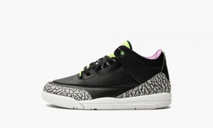 Nike Air Jordan 3 Retro SE PS 'Electric Green' Lasten Kengät Mustat Valkoinen Vihreä | 618YJOZRG