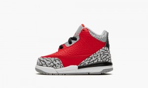 Nike Air Jordan 3 Retro SE TD 'Unite/Red Cement' Lasten Kengät Punainen Harmaat | 985IGUPKR