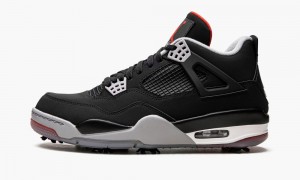 Nike Air Jordan 4 Golf 'Bred' Miesten Kengät Mustat Punainen Harmaat | 428NSYIFD