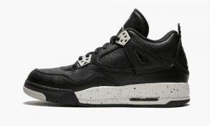 Nike Air Jordan 4 Retro BG 'Oreo' Lasten Kengät Mustat Harmaat Mustat | 762OWZXBE