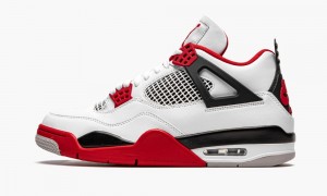 Nike Air Jordan 4 Retro 'Fire Red 2020' Miesten Kengät Valkoinen Punainen Mustat Harmaat | 189XJONYW