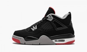 Nike Air Jordan 4 Retro (GS) 'Bred 2019' Lasten Kengät Mustat Punainen Harmaat | 182BXSVPT