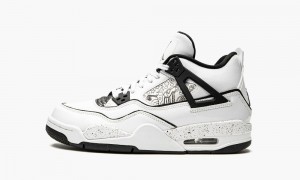 Nike Air Jordan 4 Retro GS 'DIY' Lasten Kengät Valkoinen Mustat | 640TWZKUS