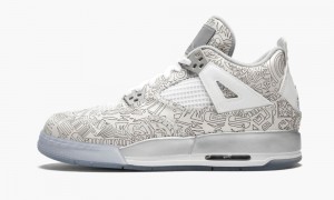 Nike Air Jordan 4 Retro Laser BG '30th Anniversary' Lasten Kengät Valkoinen Metal Hopea | 546AKSQLE