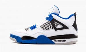 Nike Air Jordan 4 Retro 'Motorsports' Miesten Kengät Valkoinen Kuninkaallinen Sininen Mustat | 074BMQKPZ