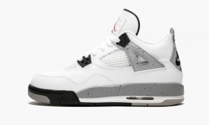 Nike Air Jordan 4 Retro OG BG Lasten Kengät Valkoinen Punainen Mustat Harmaat | 702ONAWHZ