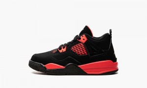 Nike Air Jordan 4 Retro PS 'Red Thunder' Lasten Kengät Mustat Valkoinen Punainen | 054NGLIWT