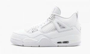 Nike Air Jordan 4 Retro 'Pure Money' Miesten Kengät Valkoinen Metal Hopea | 630SFPOYD