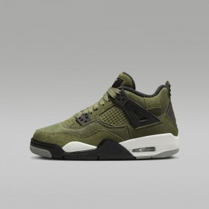 Nike Air Jordan 4 Retro SE Craft Lasten Kengät Oliivinvihreä Khaki Mustat Vaaleankeltainen | 890EUXMVK