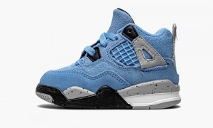 Nike Air Jordan 4 Retro TD 'University Blue' Lasten Kengät Sininen Mustat | 746QXARVZ