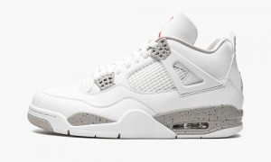 Nike Air Jordan 4 Retro 'White Oreo' Miesten Kengät Valkoinen Harmaat Mustat Punainen | 695GYSVJA