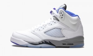 Nike Air Jordan 5 Retro GS 'Stealth 2.0' Lasten Kengät Valkoinen Kuninkaallinen Sininen | 482MPYXUF