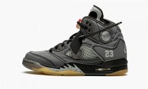 Nike Air Jordan 5 Retro SP 'Off-White' Miesten Kengät Mustat Punainen Vihreä | 986KSOIVB