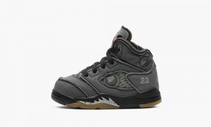 Nike Air Jordan 5 Retro SP TD 'Off-White' Lasten Kengät Mustat Punainen Harmaat | 805LDTXMV