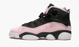 Nike Air Jordan 6 RINGS Lasten Kengät Mustat Pinkki Tummanharmaat | 937SFCZPQ