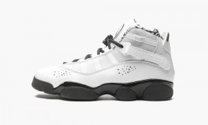 Nike Air Jordan 6 RINGS Lasten Kengät Valkoinen Mustat Metal Kultaiset | 785UABHLY