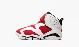 Nike Air Jordan 6 Retro Little Flex 'Carmine' Lasten Kengät Valkoinen Mustat Punainen | 065WYNLXG