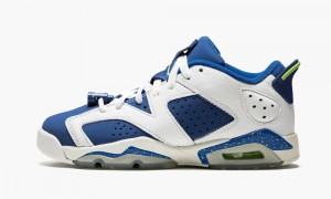 Nike Air Jordan 6 Retro Low BG 'Seahawks' Lasten Kengät Valkoinen Vihreä Sininen | 819CSUHIQ