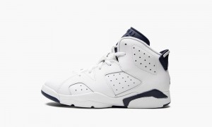 Nike Air Jordan 6 Retro PS 'Midnight Navy 2022' Lasten Kengät Valkoinen Laivastonsininen | 043TKMNSA