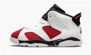 Nike Air Jordan 6 Retro TD 'Carmine 2021' Lasten Kengät Valkoinen Mustat Punainen | 453NDSHKX
