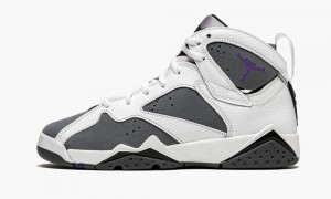 Nike Air Jordan 7 Retro BG 'Flint' Lasten Kengät Valkoinen Violetit Harmaat | 109YTLBNH