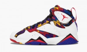 Nike Air Jordan 7 Retro BG Lasten Kengät Valkoinen Sininen | 603ZXFUOS