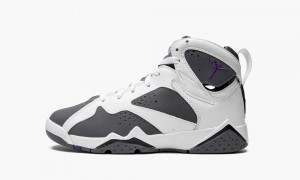 Nike Air Jordan 7 Retro (GS) Lasten Kengät Valkoinen Violetit Harmaat | 345VDEGXY