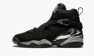 Nike Air Jordan 8 Retro BG 'Chrome' Lasten Kengät Mustat Valkoinen Syvä Harmaat | 673WMLXEU