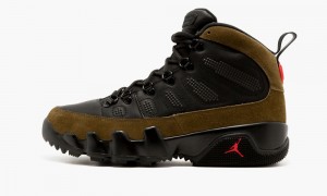 Nike Air Jordan 9 Retro Boot NRG Miesten Kengät Mustat Vaaleanoliivinvihreä Punainen | 013YAVTKD