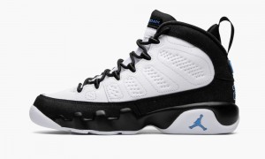 Nike Air Jordan 9 Retro GS 'University Blue' Lasten Kengät Valkoinen Sininen Mustat | 093OGLZFB