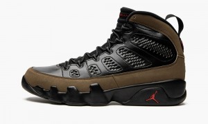 Nike Air Jordan 9 Retro 'Olive' Miesten Kengät Mustat Vaaleanoliivinvihreä Punainen | 025TPKHEU