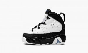 Nike Air Jordan 9 Retro TD 'University Blue' Lasten Kengät Valkoinen Sininen Mustat | 580TFADKH