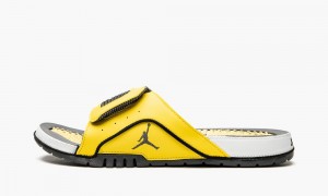 Nike Air Jordan Hydro IV 'Lightning' Miesten Kengät Keltainen Tummansininen Harmaat | 801IJEYHW