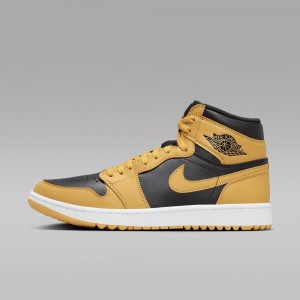 Nike Air Jordan I High G Naisten Kengät Mustat Valkoinen Keltainen | 689HIEVKM