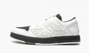 Nike Air Jordan Nu Retro 1 Low (GS) Lasten Kengät Valkoinen Vihreä Mustat | 782VXGOIL