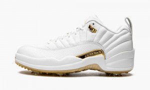 Nike Air Jordan XII G NRG M22 'Air Jordan 12 Golf - White Metallic' Miesten Kengät Valkoinen Metal Kultaiset | 451RIGTDA