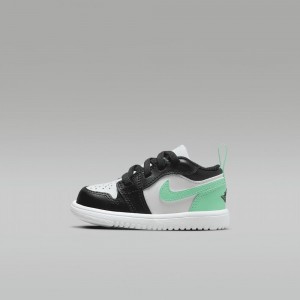 Nike Jordan 1 Low Alt Lasten Kengät Mustat Valkoinen Vihreä | 604UHXARP