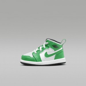 Nike Jordan 1 Mid Lasten Kengät Vihreä Valkoinen | 178ZCOSDJ