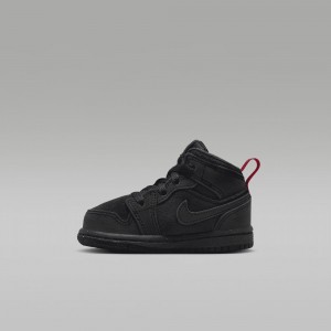 Nike Jordan 1 Mid SE Craft Lasten Kengät Mustat | 731FLHCGD